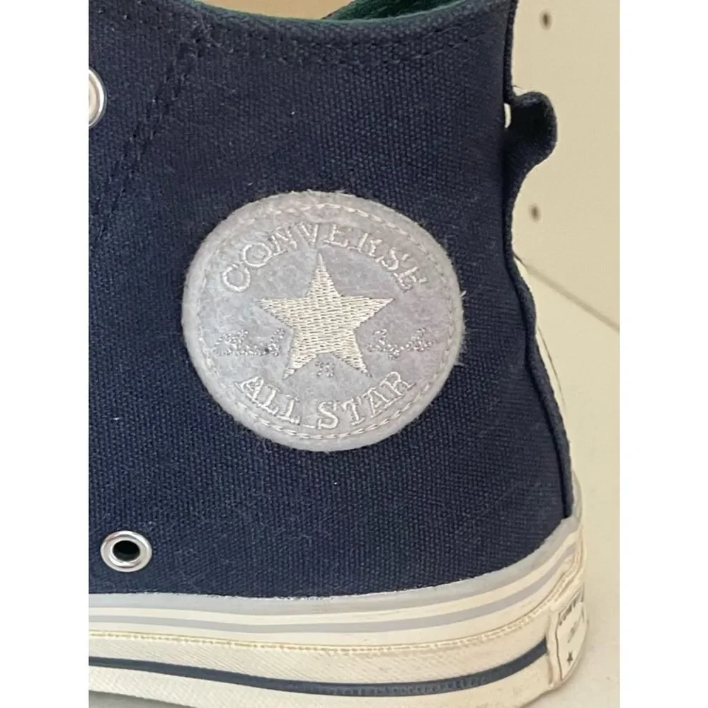Converse Women's Chuck 70 High top 'Letterman - Obsidian' sneakers in Navy - Picture 11 of 16